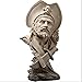 H&W Sandstone Pirate Figurines - Buccaneer Francis Drake Statue Decoration for Home/Study/Living Room, Great Collectible Figurines, Best Gift for The Man, Sandstone Color (HH17-D5)