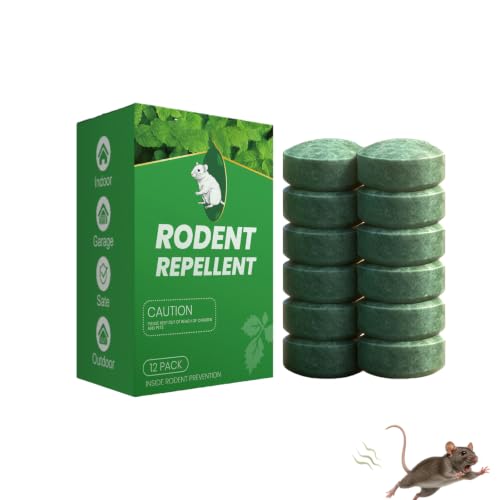 Mouse Rodent Repellent Peppermint Oil Mice Repellent für Mice Rats Squirrels Spiders and Pests Natural Mouse Deterrent für Indoor/Outdoor Keeps Rodent Away from Garden & Home (1Box)