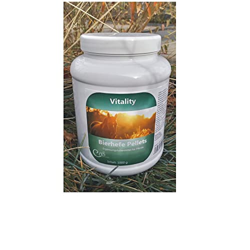 Bierhefe Pellets Vitality - mit Klinoptilolith, Fellwechsel, Vitamin B, Ergänzungsfutter für Pferde (1000 g)