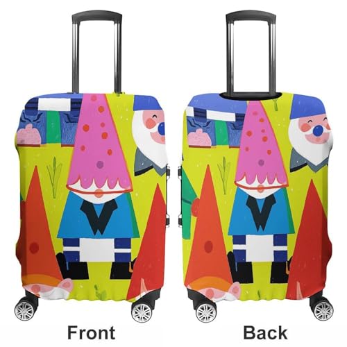 Carry on Luggage Cover Colorful Gnomes Suitcase Covers for Luggages Tsa Approved Travel Luggage Sleeve Protector Elastic Suitcase Protector Anti-Scratch Washable Fits 19-30 Inch Case -L3