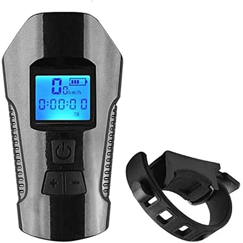 Luci per bicicletta a LED Luci posteriori per fari per bicicletta ricaricabili anteriori e posteriori USB, tachimetro per bicicletta, luci anteriori impermeabili per contachilometri, adatte per bici
