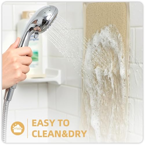 Upgraded Anti Slip Shower Mat for Inside Shower,Non Slip Bathtub Mat with Suction Cups,Shower Floor Mat,Scrubber Mats,Easy to Clean,Quick Dry,Easy Drainage,Loofah Bath Mat for Tub,Beige,24''x24'' by Bosap - Used condition - Image 6