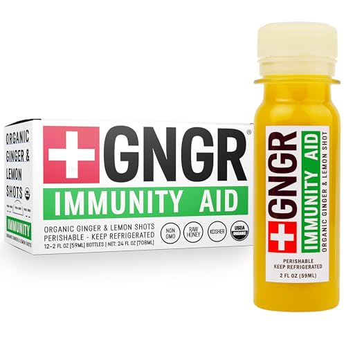 +GNGR Organic Immunity Aid Extra Strength Ginger Shots - No Concentrates