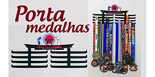 Porta Medalhas De Parede Para Esporte Judô Jiu-jitsu Karatê (Preto)