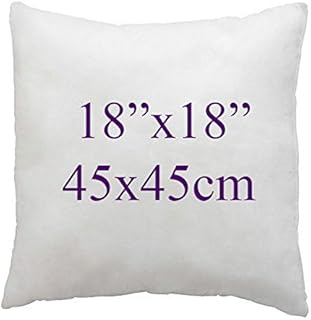 Extra Soft White Duck Feather & Down Cushion Pads,Inners, Inserts, Fillers,100% Cotton Down Proof Cover, Anti Allergenic, Machine Washable, Double Stitched Seams,16" 18" 20" 22" (18x18", Pack of 2)
