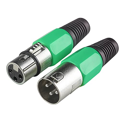Image of MAD OWL 4 Packs 3 Pin XLR Connector Cannon XLR DMX Cable Connectors XLR Female Male Adapter, XLR Panel Mount Connector XLR Microphone Cable Connector, Cannon Plug for Stage Light DMX Signal Wire