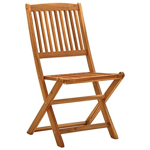 Chaises de jardin pliables en bois d'eucalyptus noble et design durable
