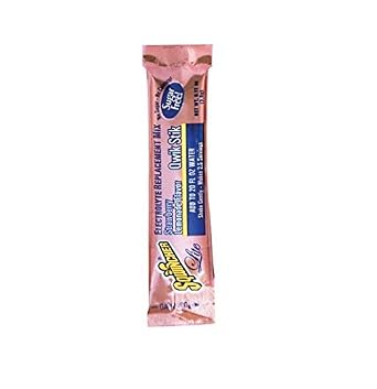 Sqwincher 060099-SL .11 oz. Qwik Stik ZERO Instant Powder Concentrate Stick Strawberry Lemonade Electrolyte Drink - Yields 20 oz. 50 Each Per Package