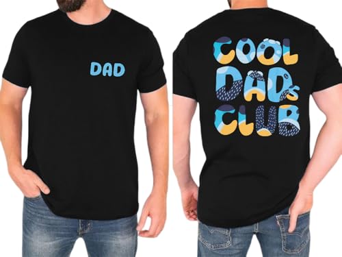 Dad Shirt Men Cool Dad Club T-Shirts Fathers Day Tops Daddy Birthday Gift Tees Dads Life Clothes Black