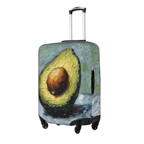 Avocado Print Practical Elastic Washable Travel Luggage Cover with Concealed Zipper for Suitcases2