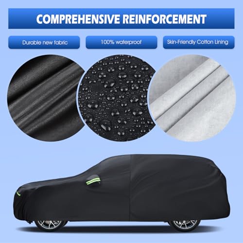 Image of Car Cover Fit for Honda CRV 1997-2025, Toyota RAV4 2006-2025, Migaven Waterproof Full Exterior Cover Sun Rain Protection with Door Zipper and Cotton Lining