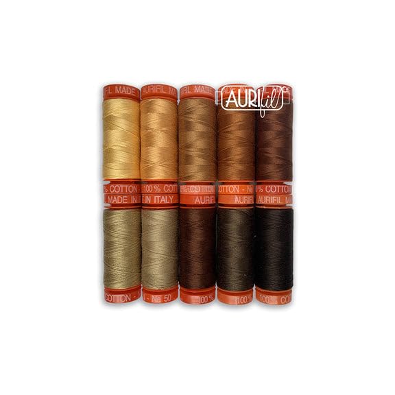 Threads of Diversity by SJSA - 10 bobinas pequeñas, 100 % algodón, 50 W, ideal para bordar a mano, acolchado, costura decorativa, fabricado en Italia