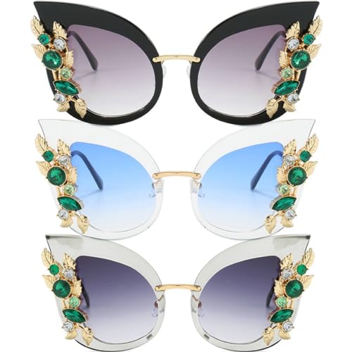 Fashion Sparkling Rhinestone Butterfly Sunglasses Women Luxury Brand Vintage Diamond Sun Glasses Ladies Rave Party Eyewear