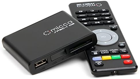 MiccaG2 1080p Full-HD Digital Media Player for USB Drives and SD/SDHC Cards, Digital Signage, H.264/AVC MP4 MKV Videos MP3 Music JPG Photos, HDMI and AV Output, Auto Play and Resume