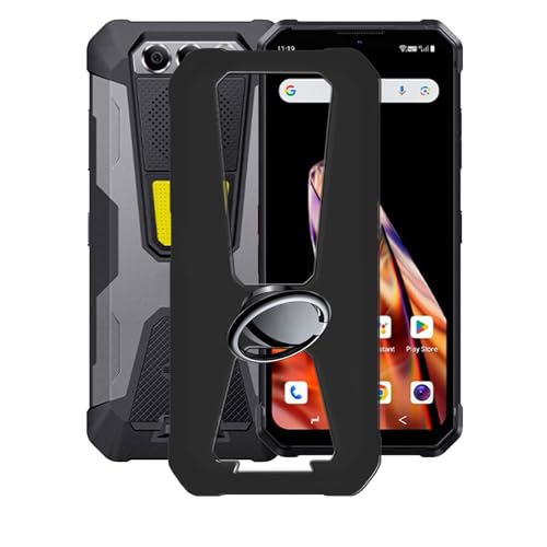 Coque Fossibot F106 Pro silicone souple avec anneau noir