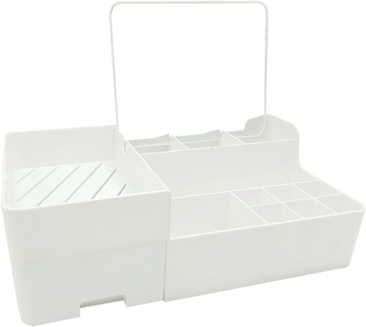 Makeup Bag - Large Capacity Plastic Cosmetic Organizer for Countertop & Dresser