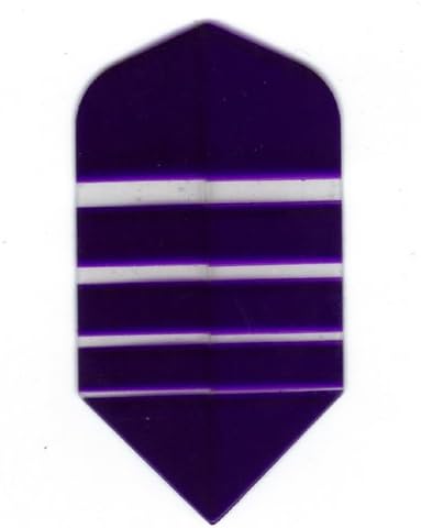25 Sets #3158 AmeriThon Purple/Clear Bands Dart Flights