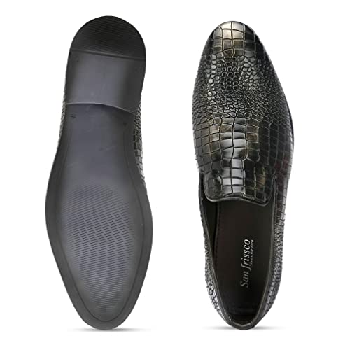Image of San Frissco Mens Bm 2022 San Frissco Men's Loafers Handcrafted Casual Slip On Shoes Textured Upper /Soft Cushioned Footbed with TPR Sole /Comfortable Lightweight Flexible for Party, Office 9 (Copper)