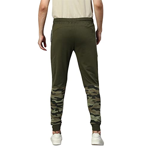 Image of Hubberholme Men's Cotton Slim Fit Camouflage Joggers - Athleisure Track Pant with Drawstring Elastic Waistband for Jogging, Gym, Sports & Dailywear