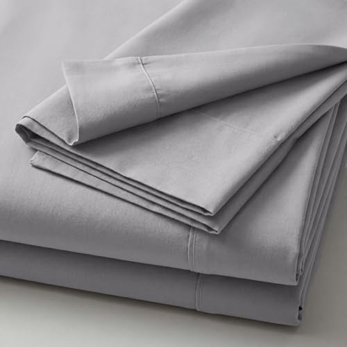 Superior Cotton Blend 800 TC Deep Pocket Sheet Set, Cal King, Light Grey