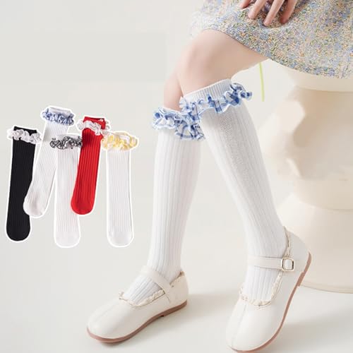 2025 Spring Girls Calf Socks Fashionable Hosiery Korean Version Stockings Children's Legwear Half High Tube Socks