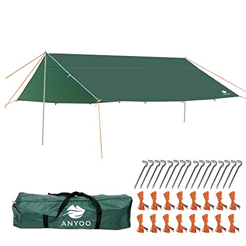 Anyoo Ripstop Rain Tarp Beach Tent Hamaca Fly Sunshade Ligero Impermeable Shelter para Acampar Senderismo Backpacking