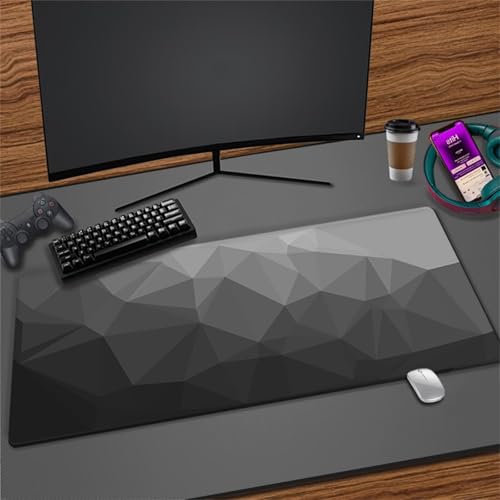 Alfombrilla de mouse extendida con base antideslizante y bordes cosidos para escritorios