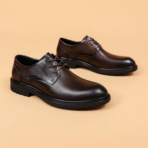 Men's Dress Shoes Leather Formal Business Oxford Derby Brogue Wingtip Retro Dress Shoes for Men3