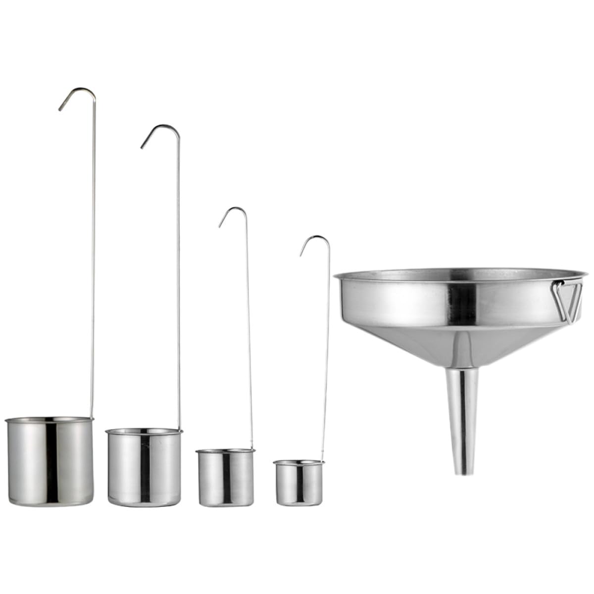 Set Imbuto da Cucina in Acciaio Inossidabile con Mestoli Versatori per Vino e Salsa, Manico Facile da Usare, Accessorio Multifunzionale per Cucina