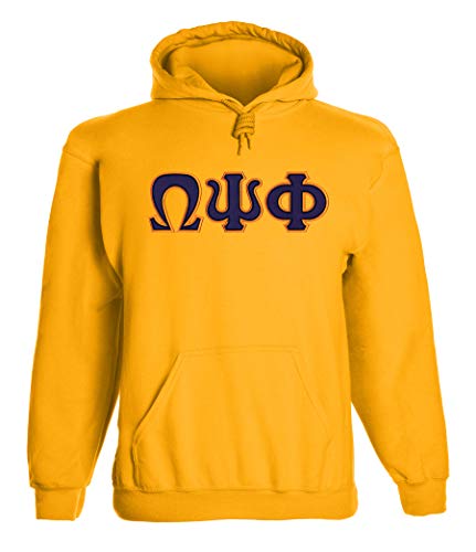 Fashion Greek Omega Psi Phi Embroidered Twill Letter Hoodie