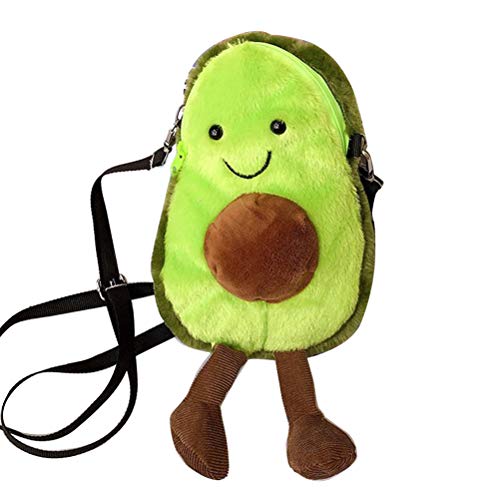 Preisvergleich Produktbild Faviye Avocado Umhängetasche Soft Plüsch Cartoon Avocado Geldbörse für Mädchen Kinder