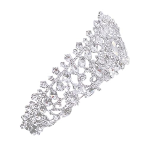Couronne de mariage scintillante et coiffe de mariée haut de gamme