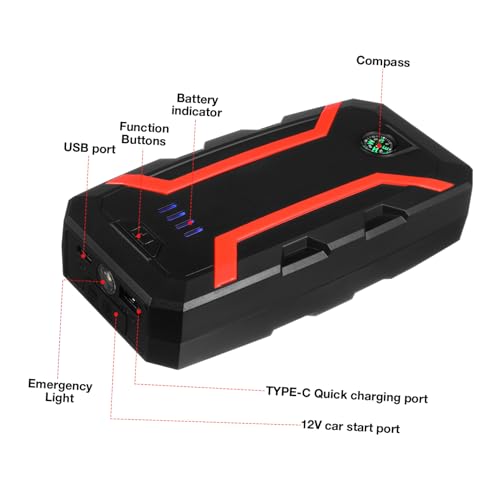 Arrancador de coche compacto de diseño delgado y carga rapida multifuncion 3