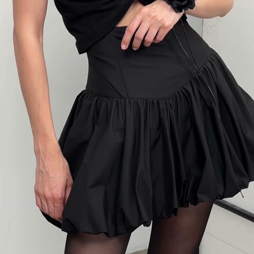 Women Y2k Skirt Mini Skirt Short Skirt Layered Pleated Cute High Waist A Line Ruffle Bubble Skirt Streetwear3