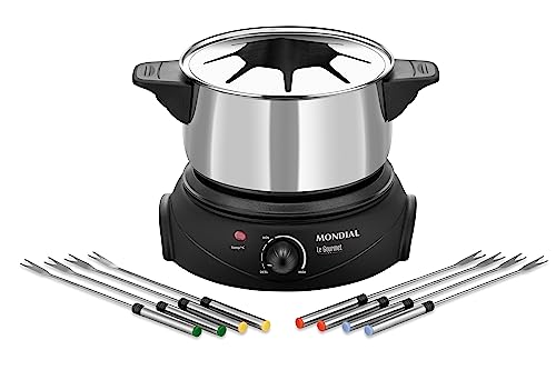 Panela Elétrica de Fondue, Mondial, Preto/Preta, 1200W, 220V - FD-02