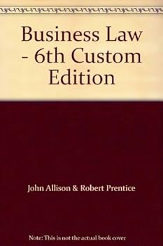 Unknown Binding Business Law - 6th Custom Edition Book
