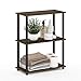 Furinno Turn-N-Tube 3-Tier Compact Multipurpose Shelf Display Rack, Columbia Walnut/Black