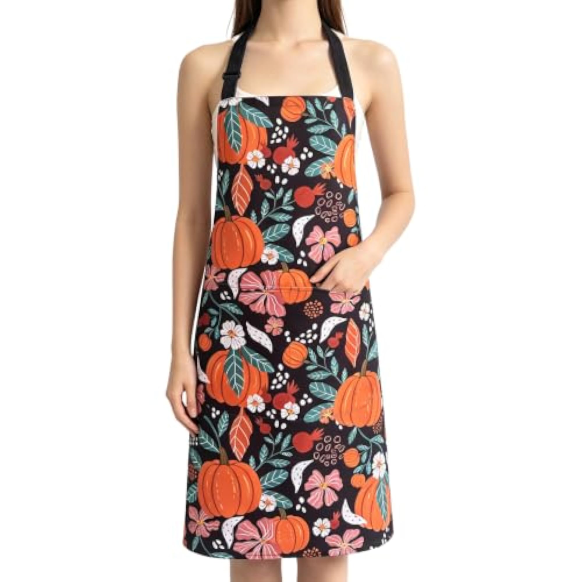 Seasonal Fall Adjustable Kitchen Apron with Pockets
