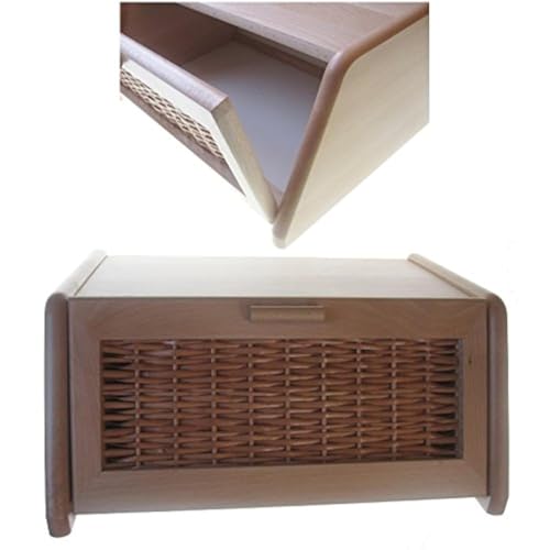 Hagspiel Brotkasten aus Buchenholz, natur lackiert, mit atmungsaktiver...