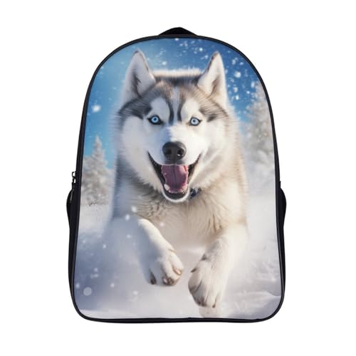 Sac à dos pour enfants imperméable et léger avec motif Husky 3D