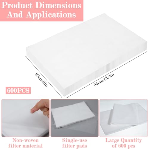 600 hojas filtro para colector de polvo de uñas miniatura 2