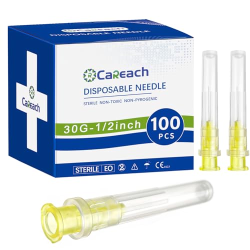 Image of 100pcs 30 gauge 1 /2 inch Needle Luer Lock for Scientific Lab