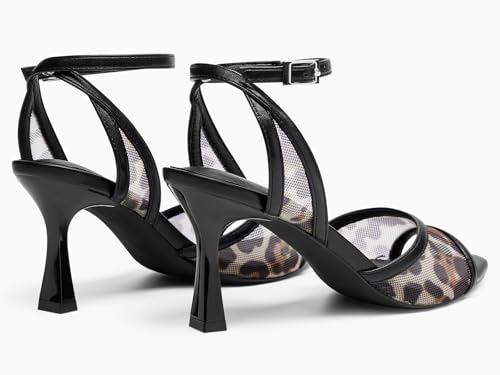 Image of Coutgo Womens Kitten Heels Sandals Pointed Open Toe Ankle Buckle Strap Summer Dress Shoes