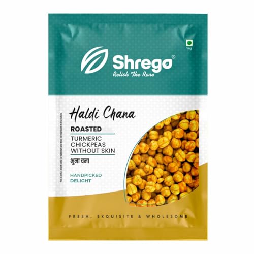 Image of Shrego Haldi Roasted Whole Chana (Turmeric Chickpeas Without Husk) Vacuum Packed (700 gm)