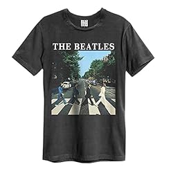 Amplified Men’s The Beatles-Abbey Road T-Shirt - Les Beatles, Paul McCartney, John Lennon, RIngo Starr, George Harrison