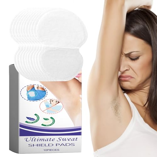 Protectores de Axilas,10 Parches Invisibles contra el Sudor - Almohadillas Axilares para Mujeres con Sudoración,Para Olor Corporal, Piel Sensible, Interior de Vestido y Cuidado