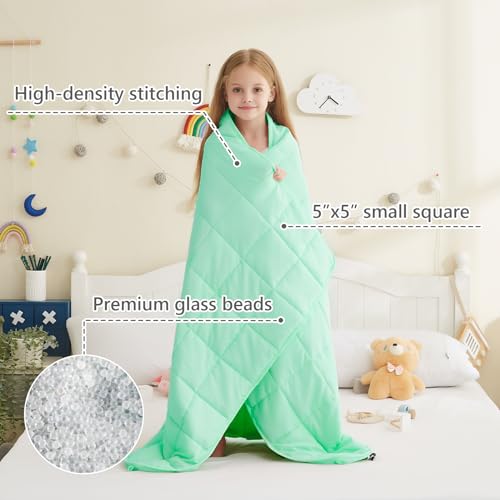 L'AGRATY Weighted Blanket - 36"x48" 3lbs Microfiber Material with Glass Beads Small Blanket for All-Season Summer Fall Winter Soft Thick
