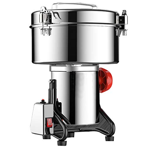 Aocay Moulin à Grains, Acier Inoxydable Concasseur a Grain a mais Moulin à Céréales Électrique Haute Vitesse Moulin Epices, Meulage Pivotant à 270 °/...