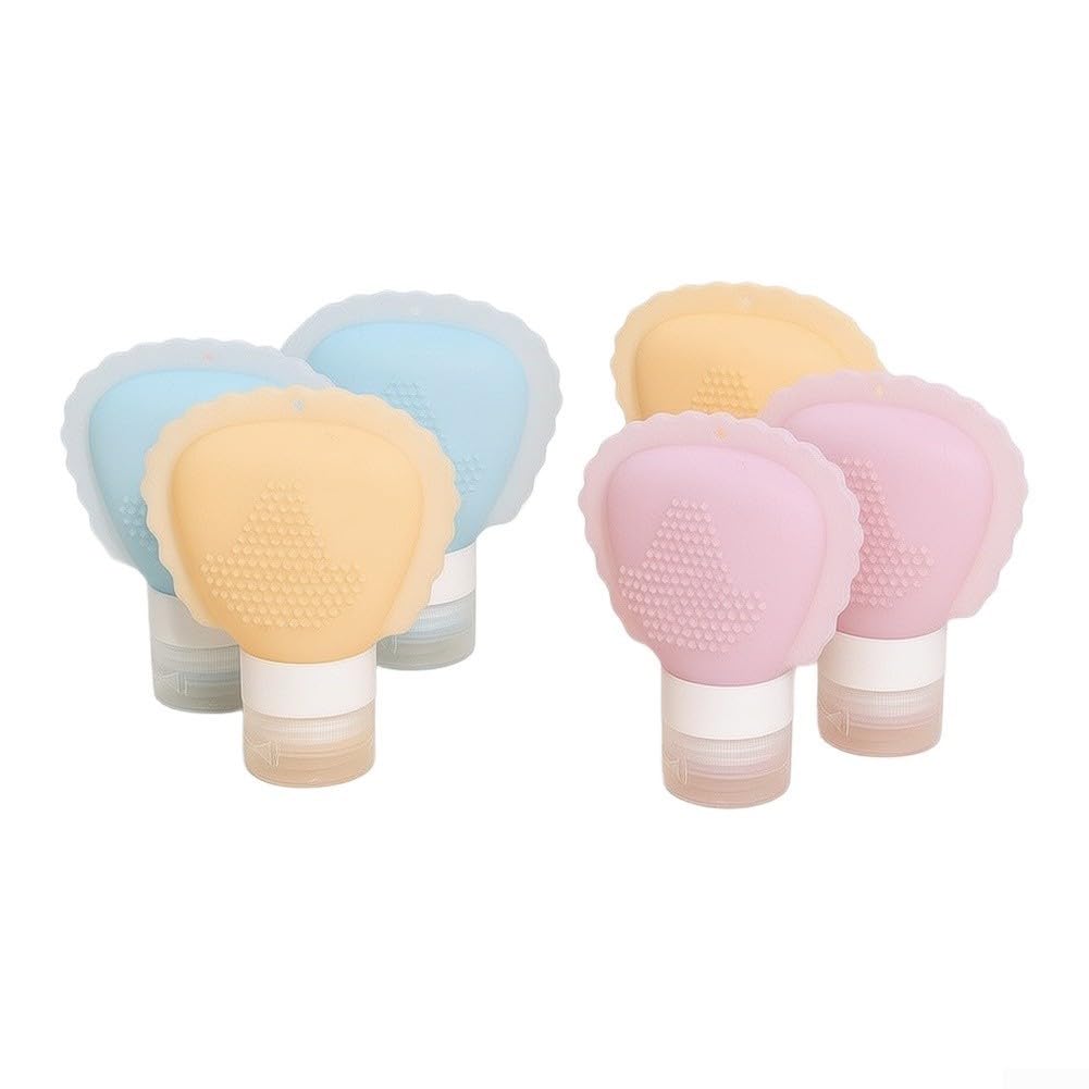 Fauhapyway Botellas de Viaje Silicona 90ml Anti-Fugas 3 Colores