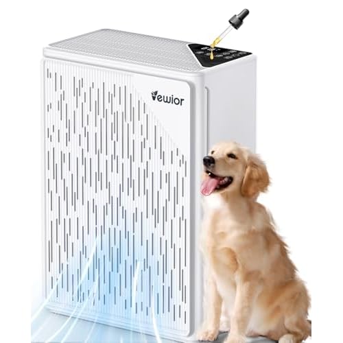 Air Purifiers for Home Large Room up to 2535ft², VEWIOR H13 True HEPA Air Cleaner for Bedroom with PM2.5 Display Air Quality Sensor, Fragrance Diffuser, Air Filter for Wildfire Smoke Pet Hai